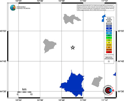 Mappa EMS - territori comuni