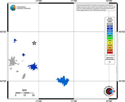Mappa EMS - territori località