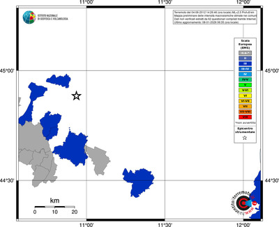 Mappa EMS - territori comuni