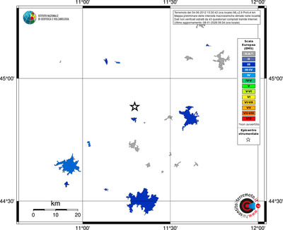 Mappa EMS - territori località