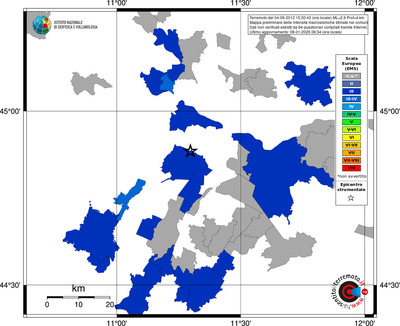 Mappa EMS - territori comuni