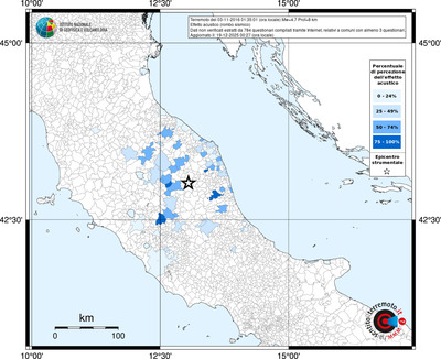Mappa territorio comunale con almeno 3 questionari