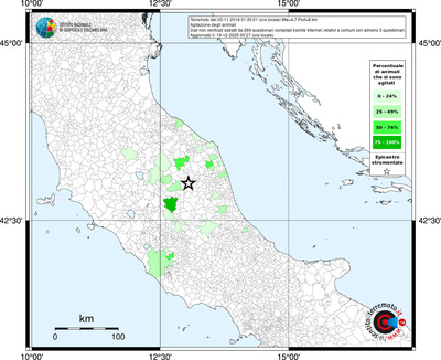 Mappa territorio comunale con almeno 3 questionari