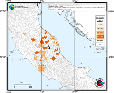 Mappa territorio comunale con almeno 3 questionari