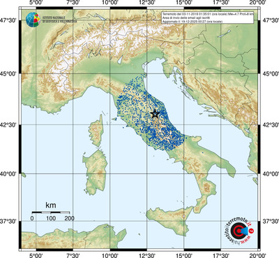 Area di invio delle email agli iscritti