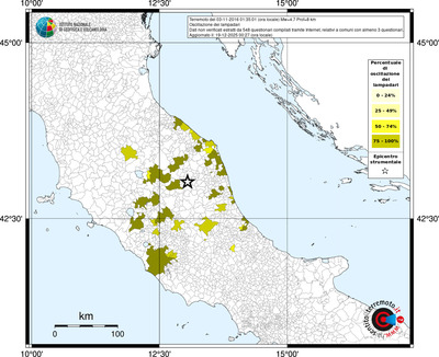 Mappa territorio comunale con almeno 3 questionari