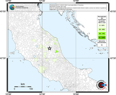 Mappa territorio comunale con almeno 3 questionari