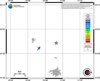 Mappa EMS - territori località