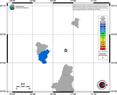 Mappa EMS - territori comuni