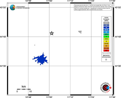 Mappa EMS - territori località