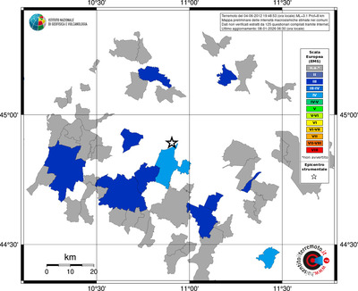 Mappa EMS - territori comuni