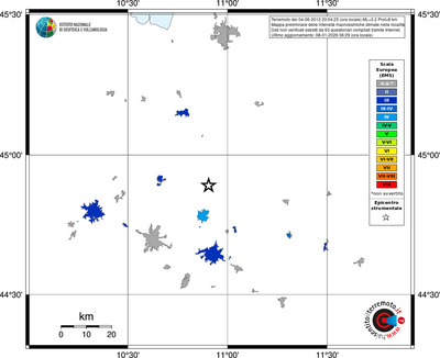 Mappa EMS - territori località