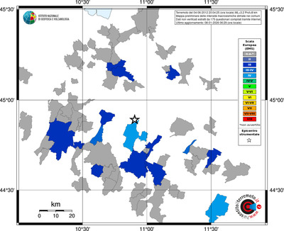 Mappa EMS - territori comuni