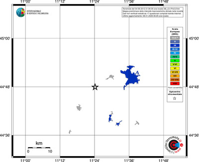 Mappa EMS - territori località