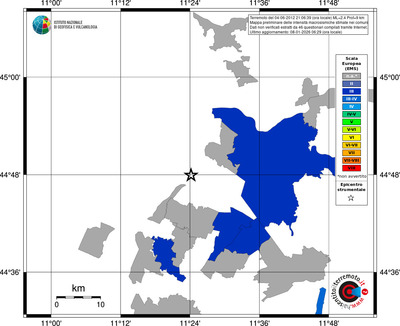 Mappa EMS - territori comuni