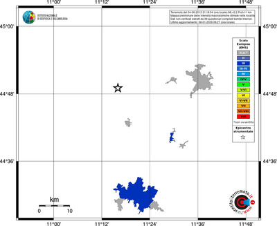 Mappa EMS - territori località