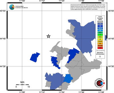 Mappa EMS - territori comuni