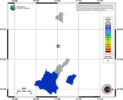 Mappa EMS - territori comuni