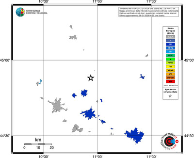 Mappa EMS - territori località