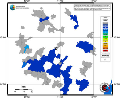 Mappa EMS - territori comuni