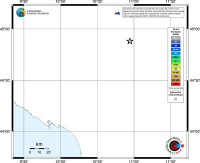 Mappa EMS - territori località