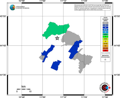 Mappa EMS - territori comuni