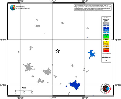 Mappa EMS - territori località