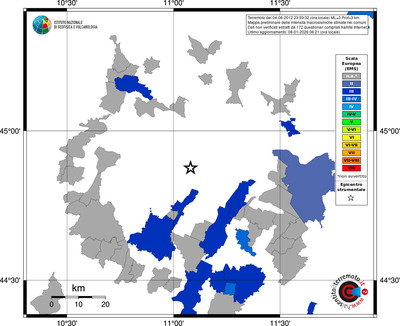 Mappa EMS - territori comuni