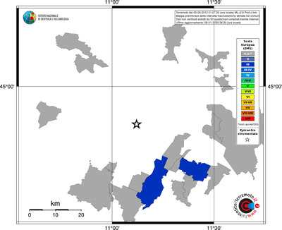 Mappa EMS - territori comuni