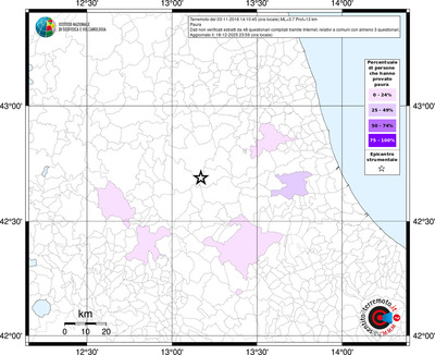 Mappa territorio comunale con almeno 3 questionari