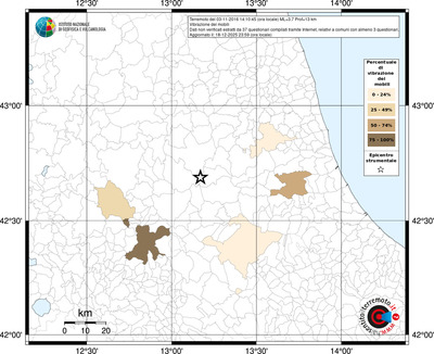 Mappa territorio comunale con almeno 3 questionari