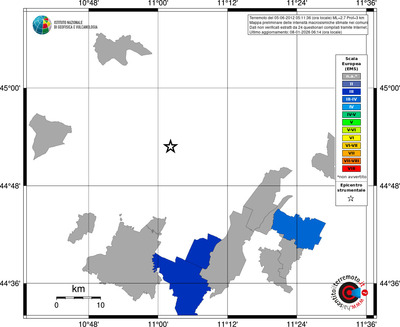 Mappa EMS - territori comuni