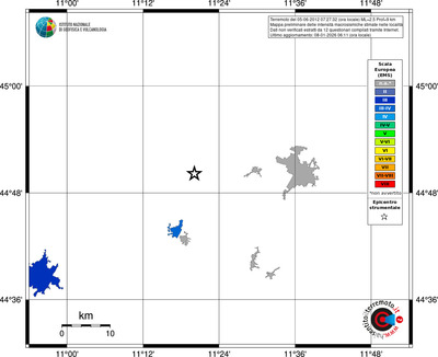 Mappa EMS - territori località