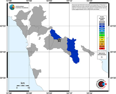 Mappa EMS - territori comuni