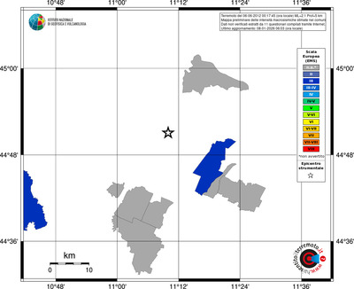 Mappa EMS - territori comuni