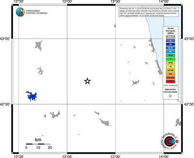 Mappa EMS - territori località
