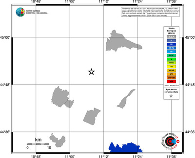 Mappa EMS - territori comuni