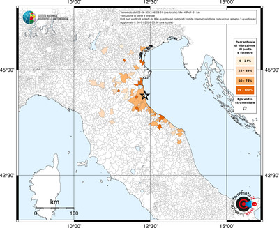 Mappa territorio comunale con almeno 3 questionari