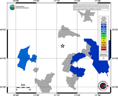 Mappa EMS - territori comuni
