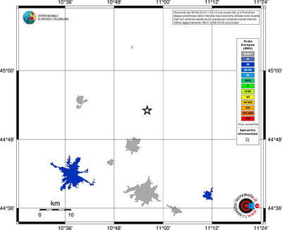 Mappa EMS - territori località