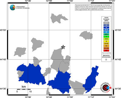 Mappa EMS - territori comuni