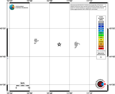 Mappa EMS - territori località