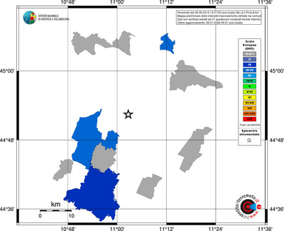 Mappa EMS - territori comuni