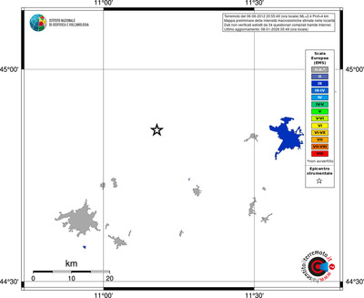 Mappa EMS - territori località