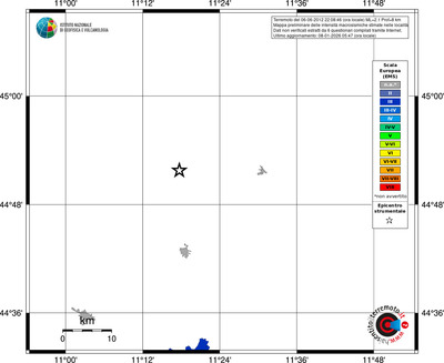 Mappa EMS - territori località