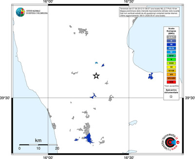 Mappa EMS - territori località