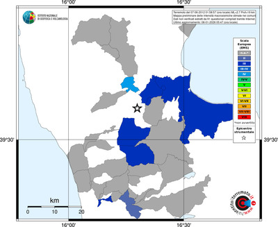 Mappa EMS - territori comuni