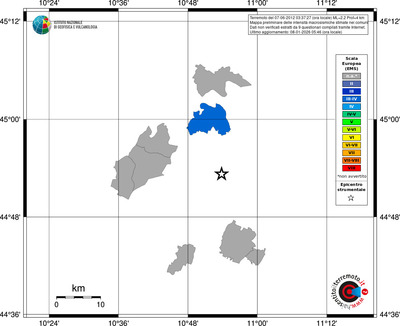 Mappa EMS - territori comuni