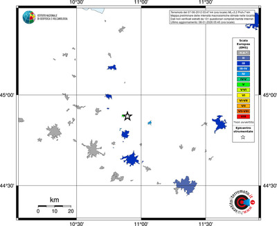 Mappa EMS - territori località
