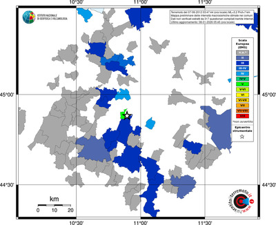 Mappa EMS - territori comuni